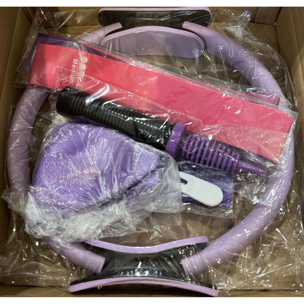 Rhino Valley Home Pilates Kit for Women Purple Starter Set Med Level New